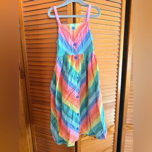 Hanna Andersson Rainbow Striped Kids Dress